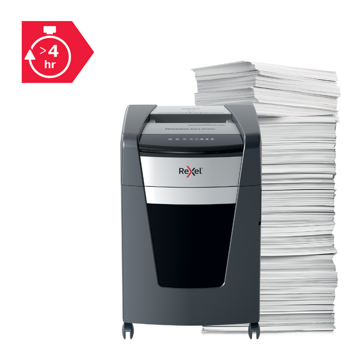 Rexel Momentum Extra XP420+ Jam Free Cross Cut Paper Shredder