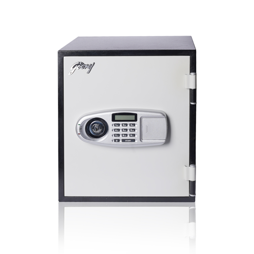 FR20LVERTICALELCTRONICA GODREJ INDIA FR 20L Fire Resistant Safe (Vertical) with Key + Electronic Lock - Image 1