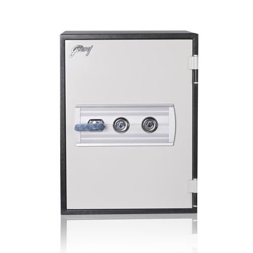 FR40LVERTICALKL_KLA GODREJ INDIA FR 40 Fire Resistant Vertical Safe with 2 Key or with Key + Combination Lock - Image 1
