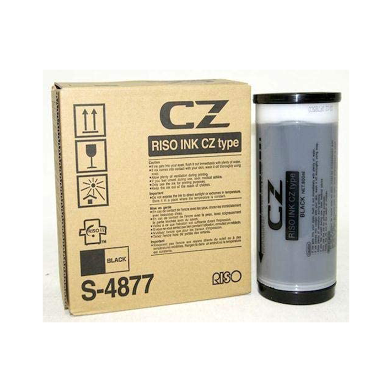 RISO-S4877-CZ-INK RISO BLACK INK 800 ML CZ (BOX OF 2) - Image 1