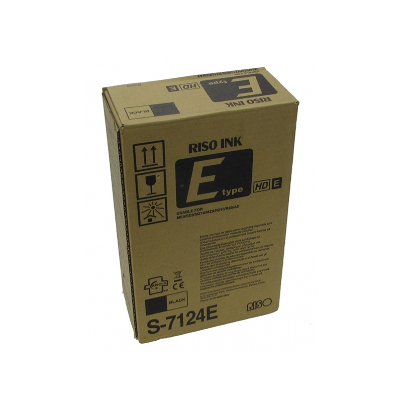Riso-S-7124-INK RISO Black HD Ink 1000ML MZ/RZ/EZ/ME/SE (BOX OF 2) - Image 1